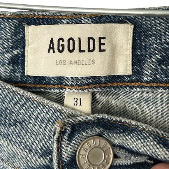 Agolde 90s High-Rise Straight-Leg Jean Women's 31 Isolate Light Blue Revolve - Picture 5 of 8